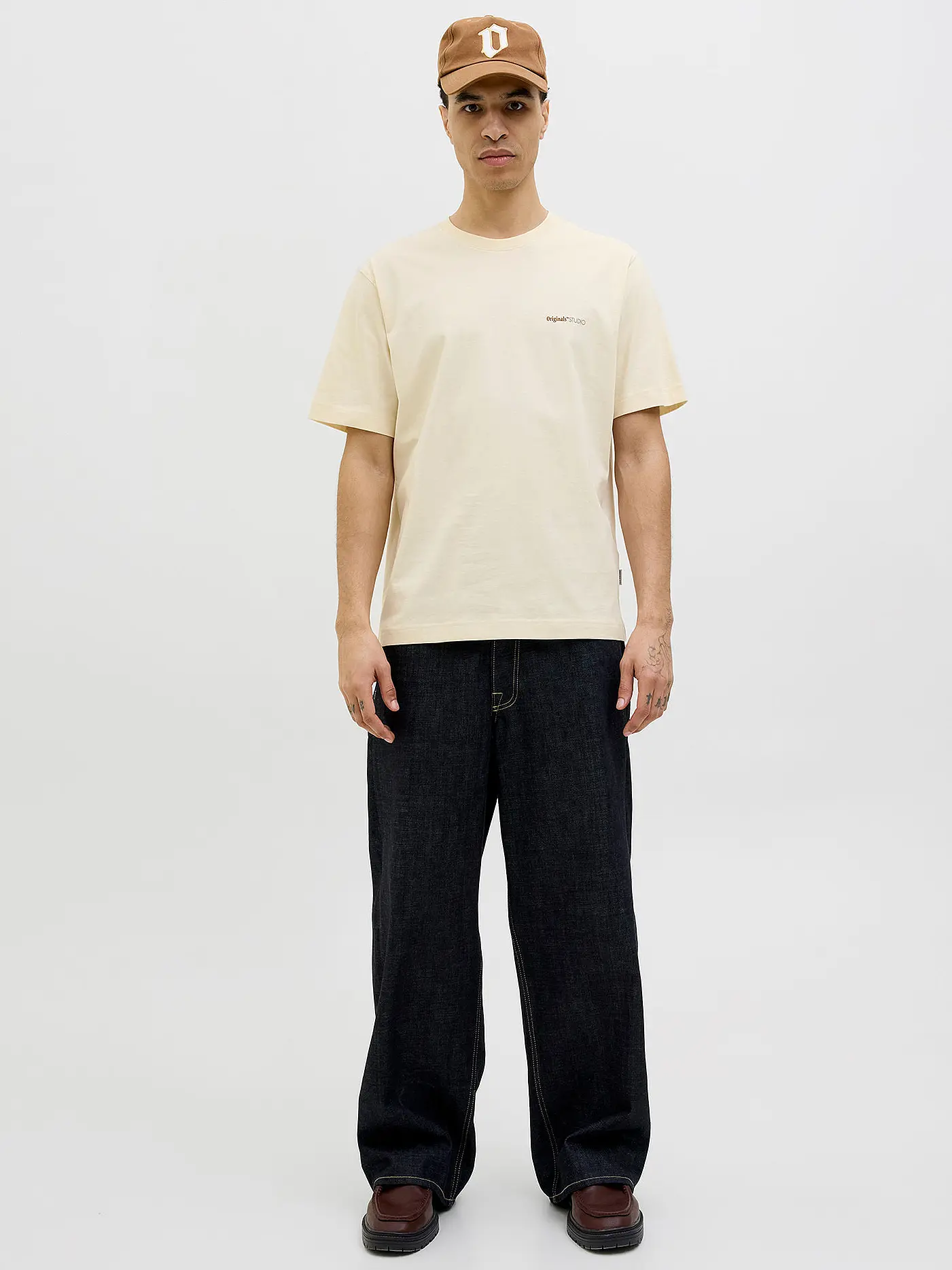 JACK & JONES | T-Shirt JORVARENNA | beige